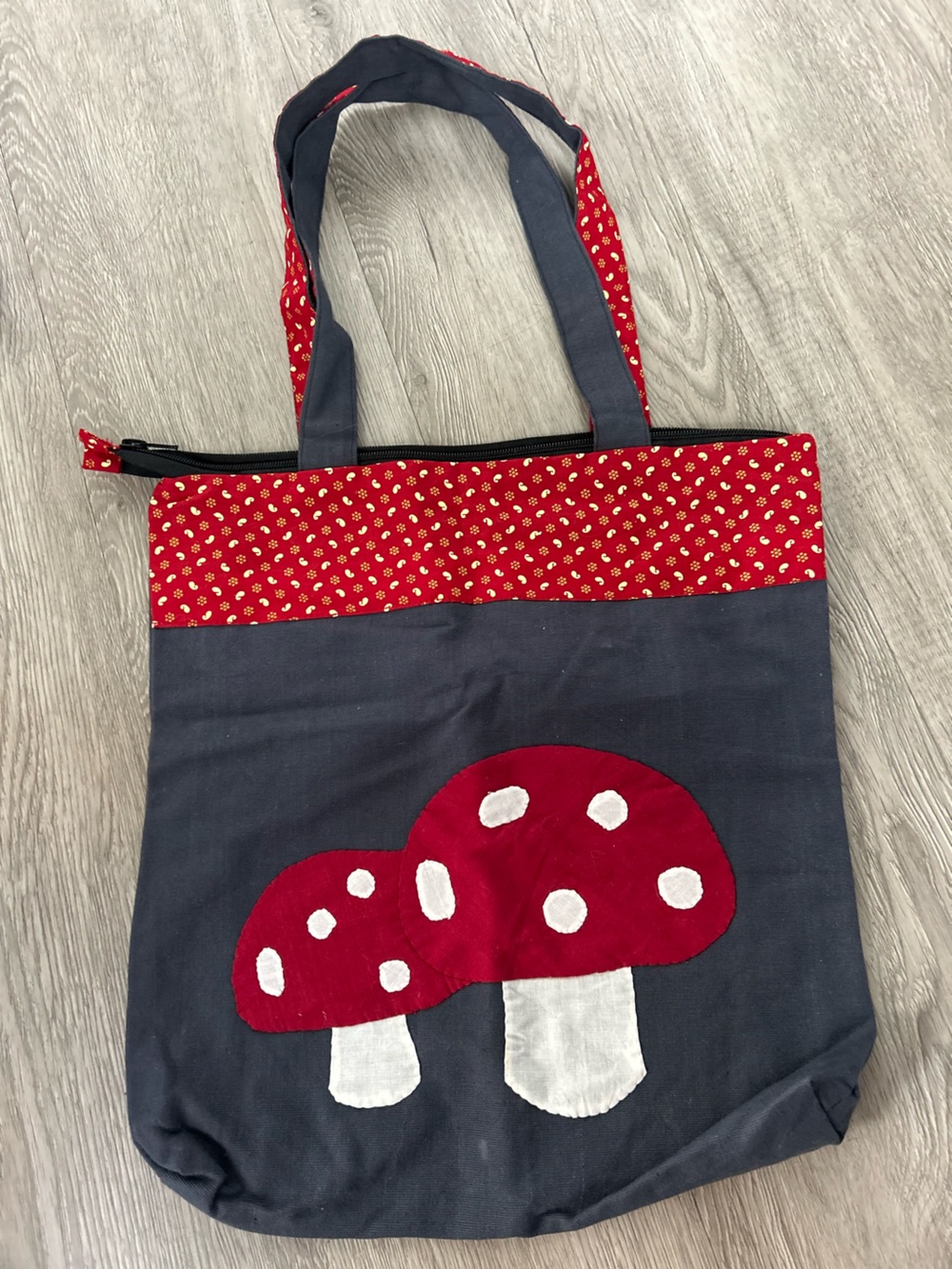 Fair trade Women Made Mushroom Tote, 100% Cotton